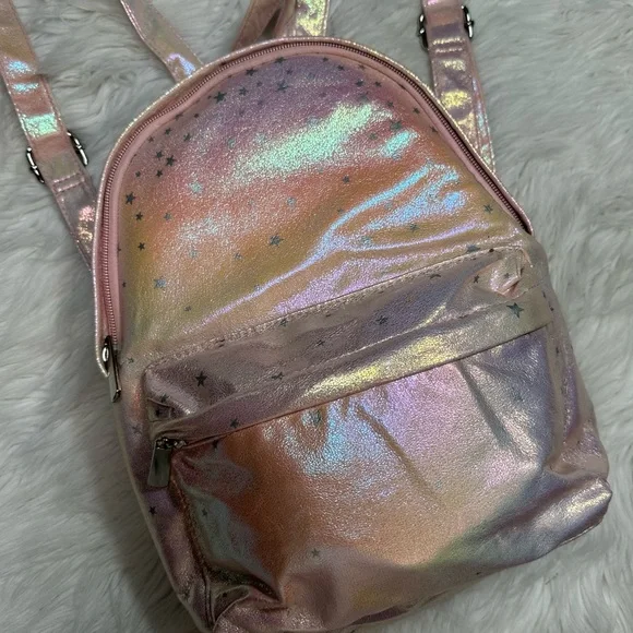 Dolls Kill • Iridescent Pastel Stars Mini Backpack - Picture 13 of 13